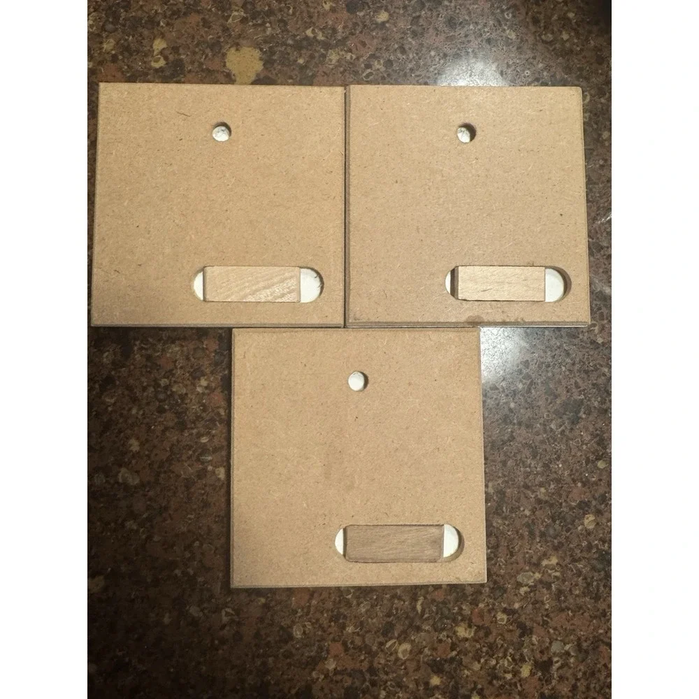 Set of 3 Mid-Century Retro Martini Glass Ceramic Tile Coasters Bar Decor